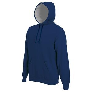 Kariban Unisex Adult Contrast Heavyweight Hoodie / Navy/Heather Grey